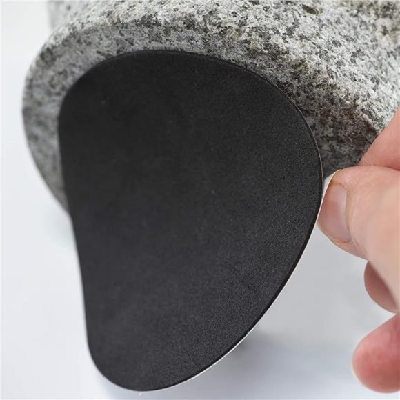 Mortar and Pestle Set - 6 Inch - 2 Cup Capacity - Unpolished Heavy Granite - Picture 2 of 6